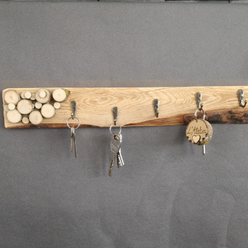 Accroche clés rondelles de bois